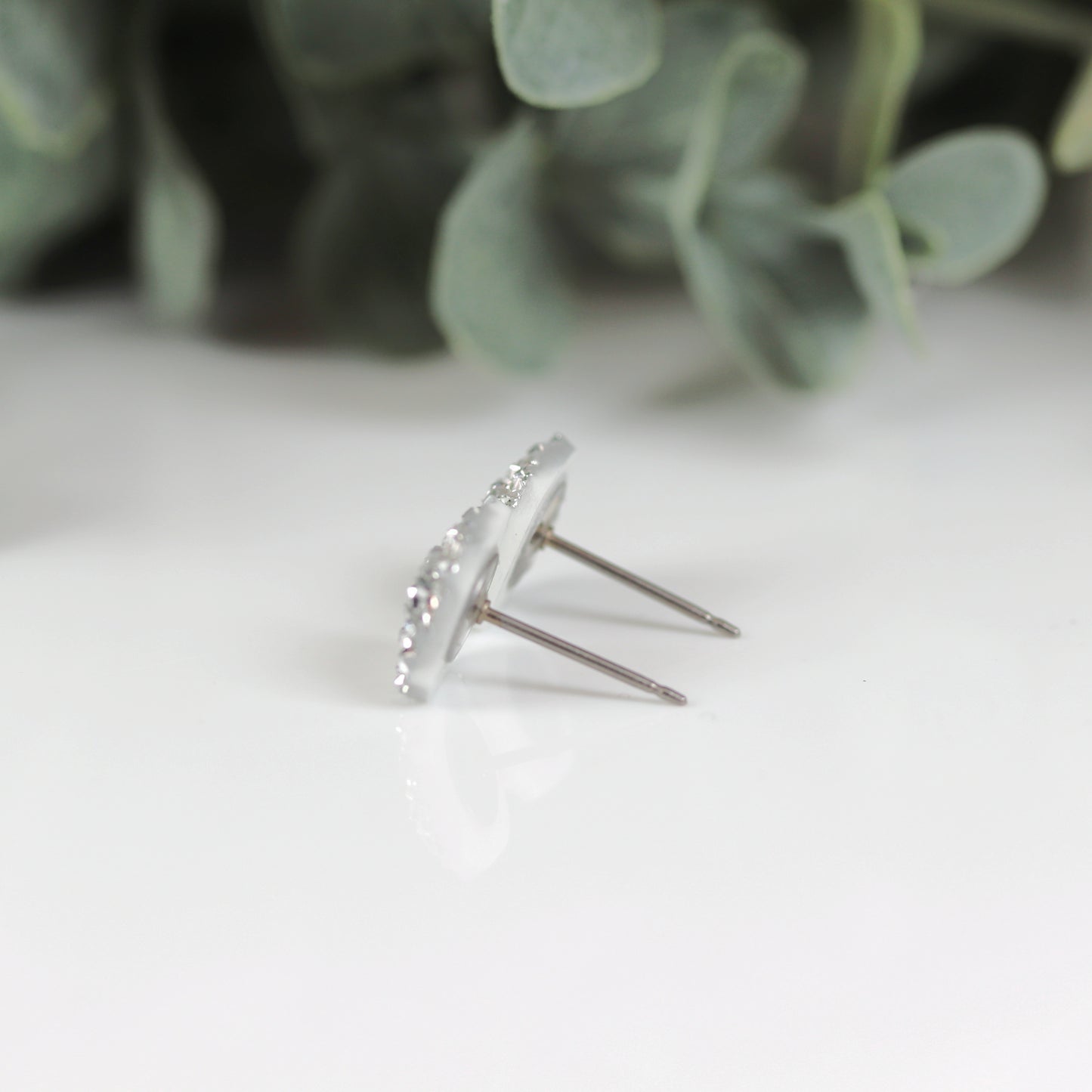 Square Druzy Stud Earrings