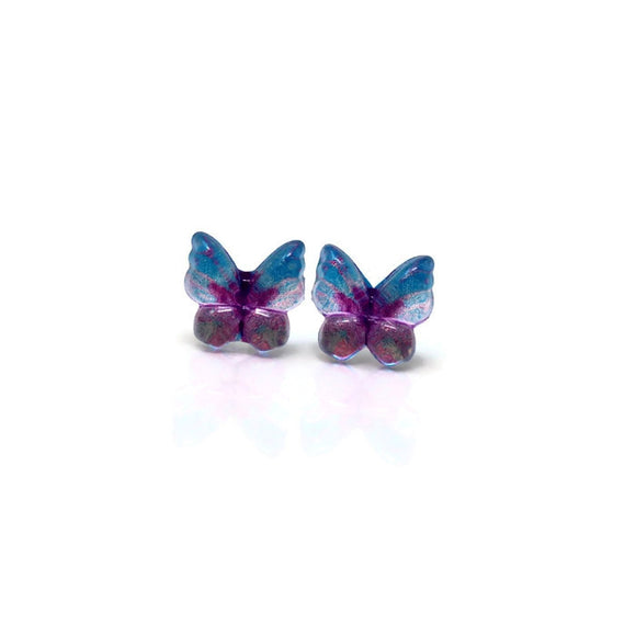 Plastic Post or Invisible Clip On Tiny Mermaid Scale Earrings, 8mm – Pretty  Smart