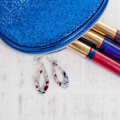 Acrylic Teardrop Dangle Earrings - 2 Colors