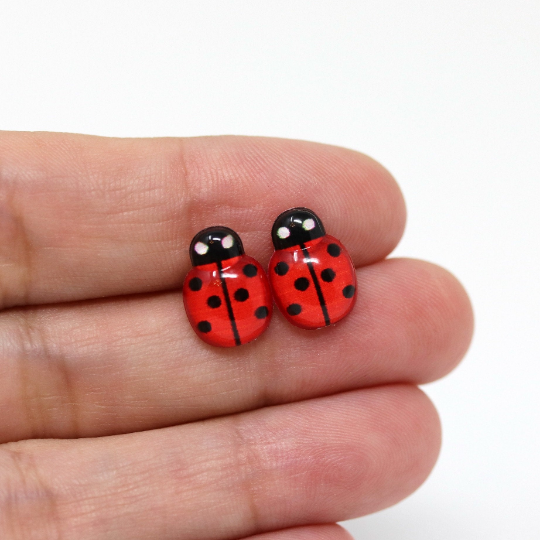 Ladybug Stud Earrings