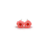 Plastic Post or Invisible Clip On Metal Free Flower Earrings, 5mm