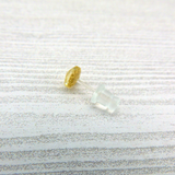 Plastic Post or Invisible Clip On Metal Free Tiny Earrings, 6mm