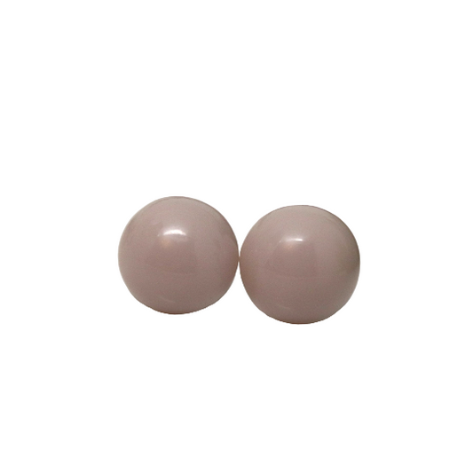 Large Round Cabochon Stud Earrings