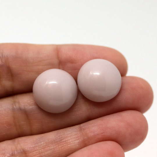 Boucles d'oreilles à tige en cabochon rond de 15 mm