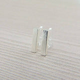 best clip on earrings, minimalist, minimal, bar, bar clip on, silver bar clip on