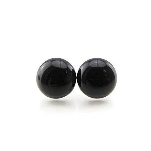 Metal Free Black Agate Earrings on Invisible Clip on for Non-pierced ears