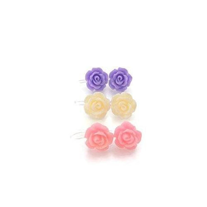 Purple Pink Ivory Rose Trio Gift Set metal free
