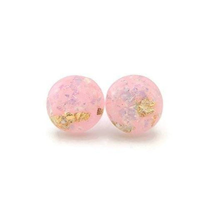 Boucles d'oreilles à tige en cabochon rempli d'aluminium, 12 mm