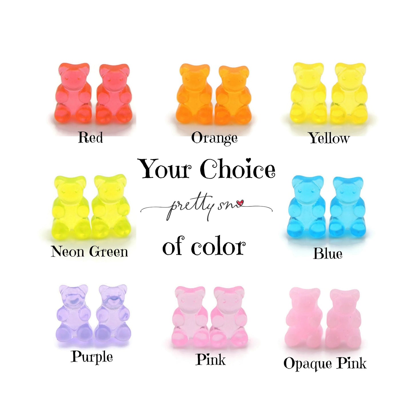 Gummy Bear Stud Earrings