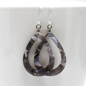 Acrylic Teardrop Dangle Earrings, 50mm