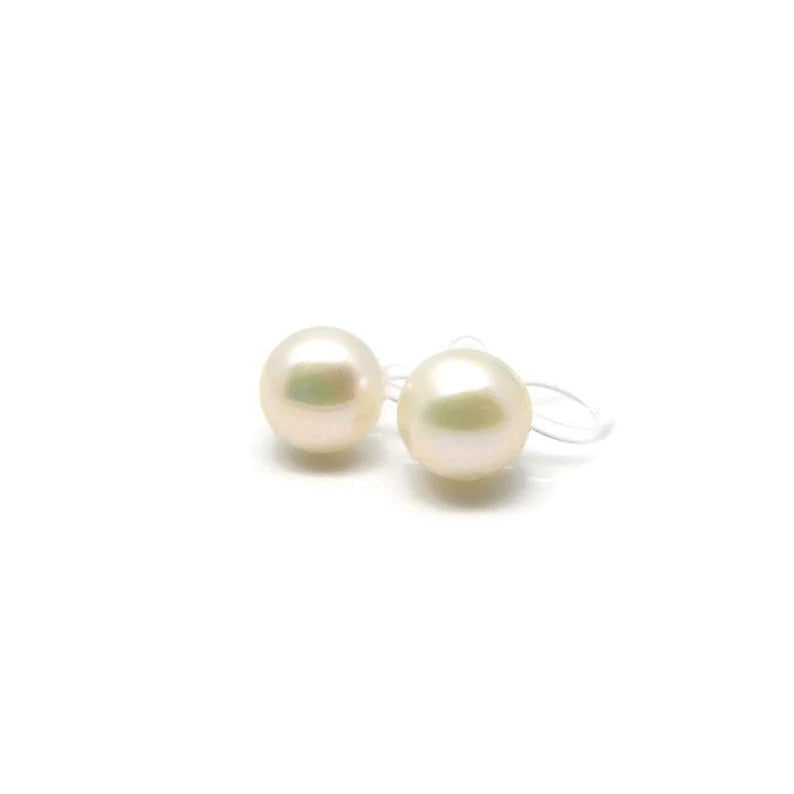 Cultured Freshwater Pearl Stud Earrings, Two Sizes
